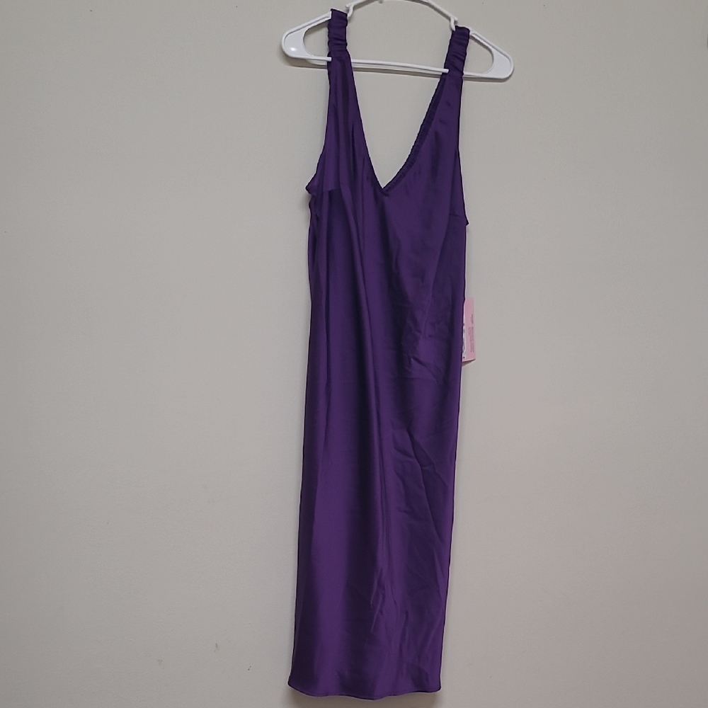 Elegant Purple Sleeveless Dress